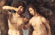 GOSSAERT, Jan (Mabuse) Adam and Eve (detail) sdg oil painting on canvas